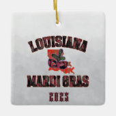 Mardi Gras Red Black Keramikornament (Vorderseite)