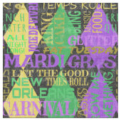 Mardi Gras Redewendungen, Phrasen - Harlequin Raut Stoff (Nahaufnahme)