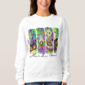 Mardi Gras Retro Brushstroke Unisex Hoodie (Vorderseite)
