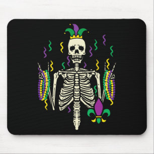 Mardi Gras Rocker Skeleton Rock Outfit Men Boys Ki Mousepad