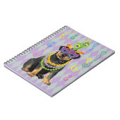 Mardi Gras Rottweiler Notizblock (Linke Seite)