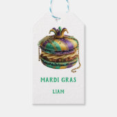 Mardi Gras Royal Macaron Geschenkanhänger (Vorderseite)
