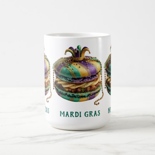 Mardi Gras Royal Macaron Kaffeetasse (Mittel)