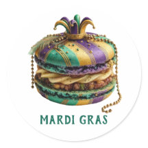 Mardi Gras Royal Macaron