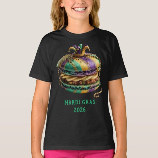 Mardi Gras Royal Macaron T-Shirt (Vorderseite)