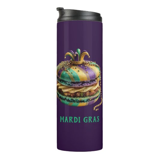 Mardi Gras Royal Macaron Thermosbecher (Nach rechts gedreht)