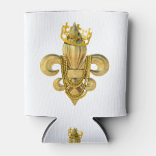 Mardi Gras Royalty Lilie Symbol mit Perlen Dosenkühler