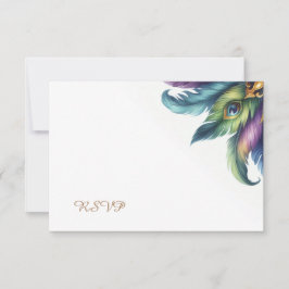 Mardi Gras RSVP Card Mitteilungskarte