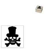 Mardi Gras Schädelkreuze Silhouette Briefmarke Gummistempel (Stempel)