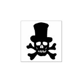 Mardi Gras Schädelkreuze Silhouette Briefmarke Gummistempel (Prägung)