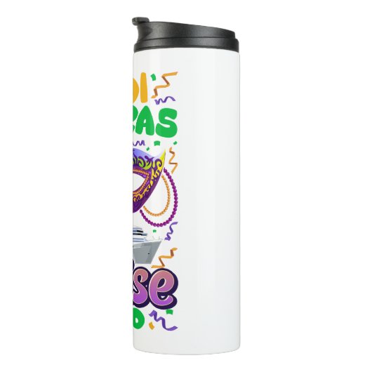 Mardi Gras Schifffahrtsgesellschaft Luganersee Thermosbecher (Nach rechts gedreht)