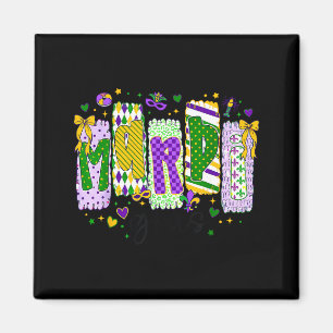 Mardi Gras-Schleife Coquette-Schleife Fett Diensta Magnet