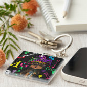 Mardi GRAS Schlüsselanhänger (Vorderseite rechts)