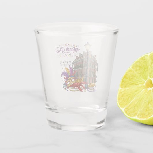Mardi Gras Schnapsglas (Rückseite)