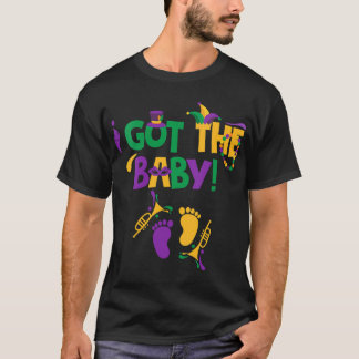 Mardi Gras Schwangerschaftsankündigung T-Shirt