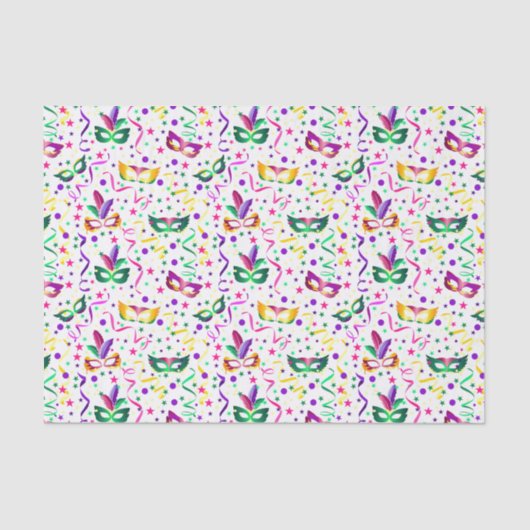 Mardi Gras Seidenpapier (Vorderseite)