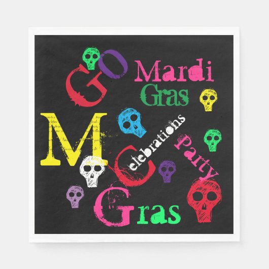 MARDI GRAS SERVIETTE (Vorderseite)