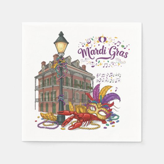 Mardi Gras Serviette (Vorderseite)