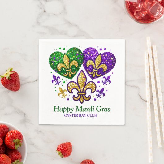 Mardi Gras Serviette (Beispiel)