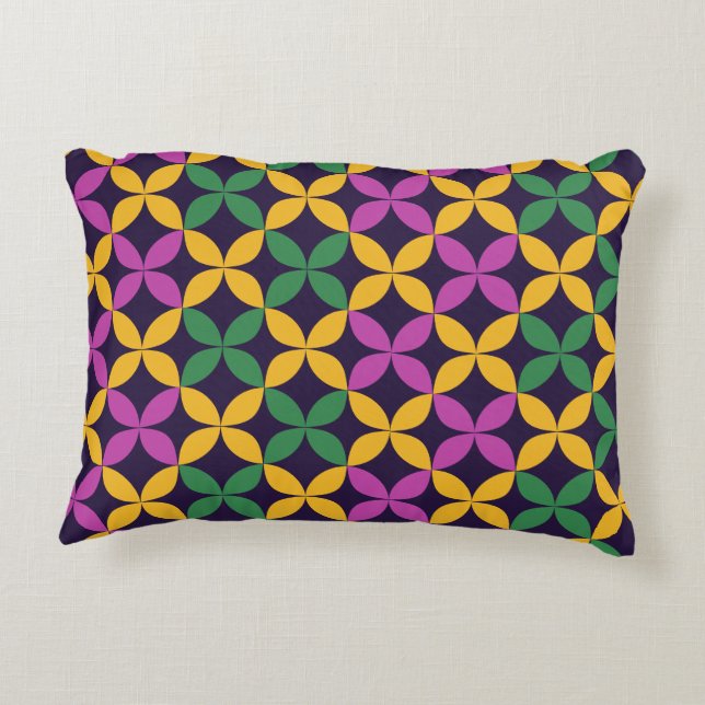 Mardi Gras Seven Circles Dekokissen (Rückseite)