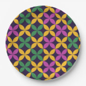 Mardi Gras Seven Circles Pappteller (Vorderseite)