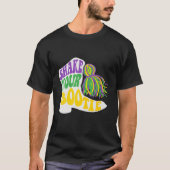 Mardi Gras Shake Your Bootie Majorette Boots T-Shirt (Vorderseite)
