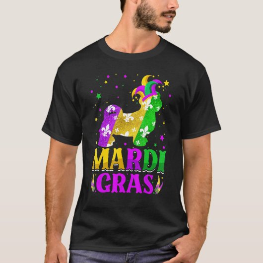 Mardi Gras Shih Tzu Dog Lover Carnival Jester T-Shirt (Vorderseite)