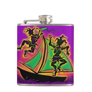Mardi Gras Ship of Fools Flachmann