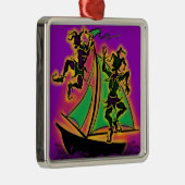 Mardi Gras Ship of Fools Ornament Aus Metall (Rechts)