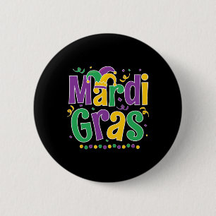 Mardi Gras Shirt Fun 2025 Mardi Gras Party Kinder Button