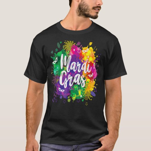 Mardi Gras Shirt für Frauen und Kinder Fett Dienst (Vorderseite)