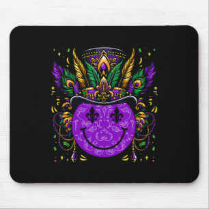 Mardi Gras-Shirts für Frauen Kinder Männer Lächeln Mousepad
