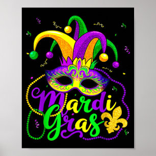 Mardi Gras-Shirts für Frauen Kinder Männer Perlen  Poster