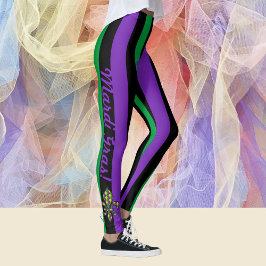 Mardi Gras Skinny Stripes Leggings