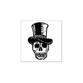 Mardi Gras Skull Illustration Art Briefmarke Gummistempel (Prägung)