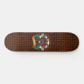 Mardi Gras Skull Jester New Orleans Skateboard (Horizontal)