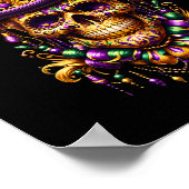 Mardi Gras Skull Top Hat New Orleans Hexendoktor Poster (Ecke)
