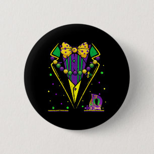 Mardi Gras Smoking Vest Anzug Karnevalsumzug  Button