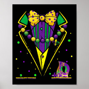 Mardi Gras Smoking-Weste Partyausrüstung Karnevals Poster