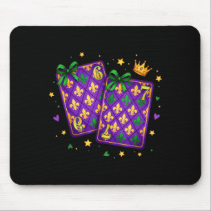 Mardi Gras Spielkarte Sechs Sieben 67 Meme Karneva Mousepad