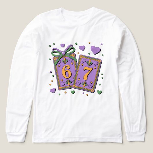 Mardi Gras Spielkarten Six Seven Deck Tri-Blend Shirt (Design Vorderseite)