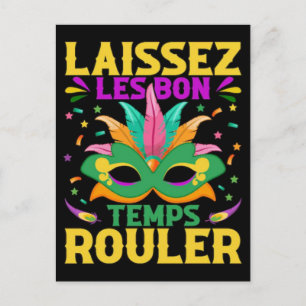 Mardi Gras Spielkarten Six Seven Deck Trucker  Feiertagspostkarte