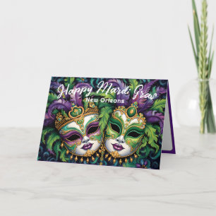💚 💜 💛 Mardi Gras Splendor Karte