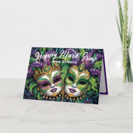 💚 💜 💛 Mardi Gras Splendor Karte