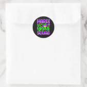Mardi Gras Squad 1 Runder Aufkleber (Tasche)