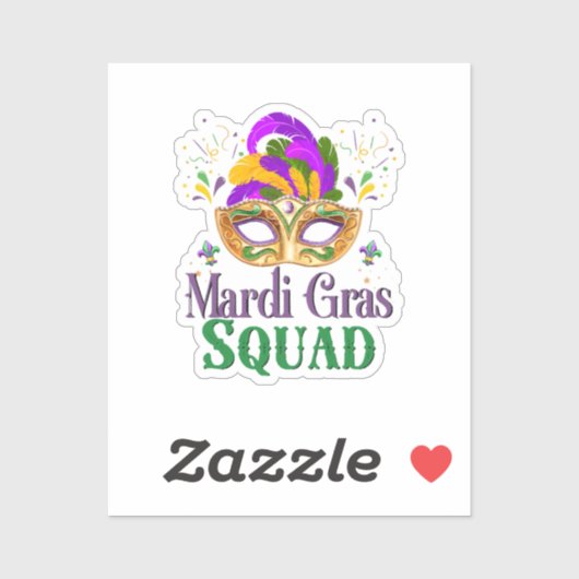 Mardi Gras Squad Aufkleber (Blatt)
