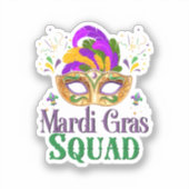 Mardi Gras Squad Aufkleber (Vorderseite)
