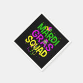 Mardi Gras Squad Beads Jester Hat T - Shirt Serviette (Ecke)
