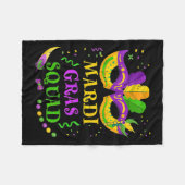 Mardi Gras Squad Fleecedecke (Vorderseite (Horizontal))