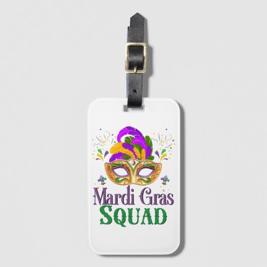 Mardi Gras Squad Gepäckanhänger (Vorderseite Vertikal)